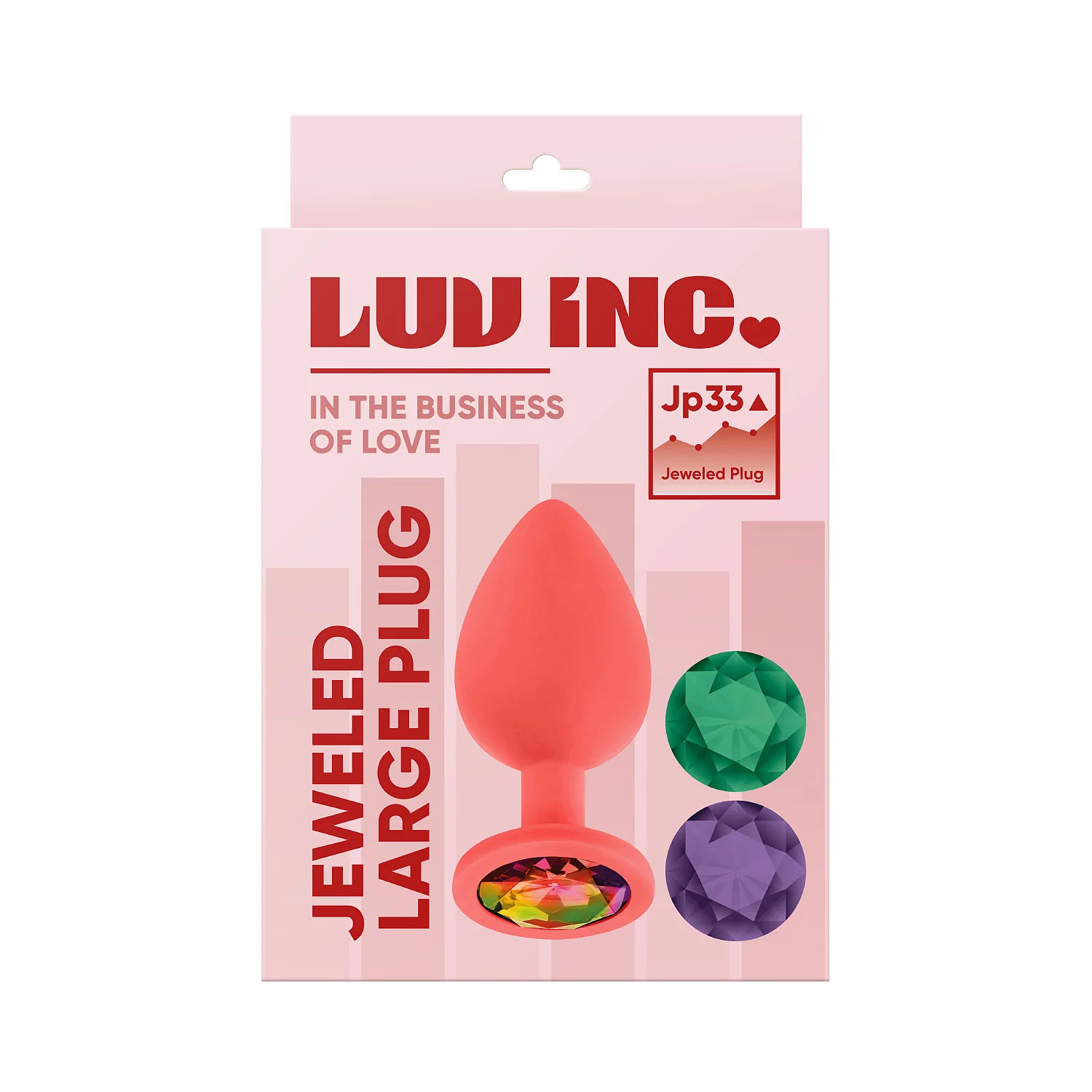 Jeweled Large Plug à 3 Pierres