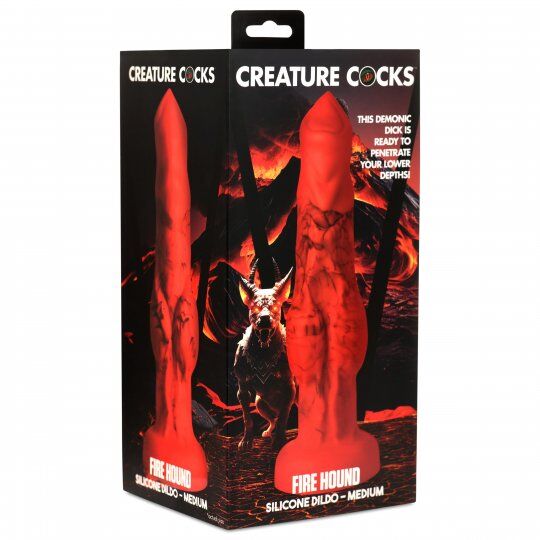 Fire Hound Silicone Dildo - Medium AH414M