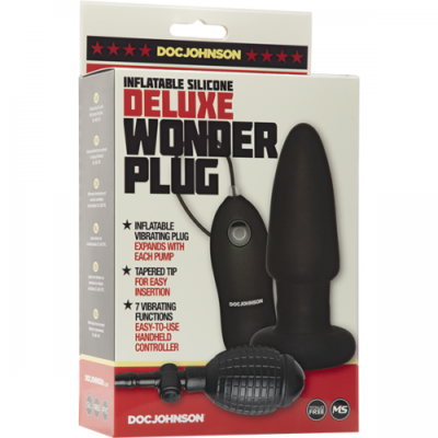 Deluxe Wonder Plug - Inflatable Vibrating Butt Plug 