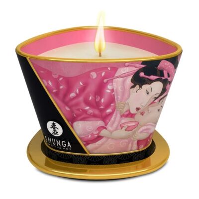 Shunga Chandelle à Massage - Roses