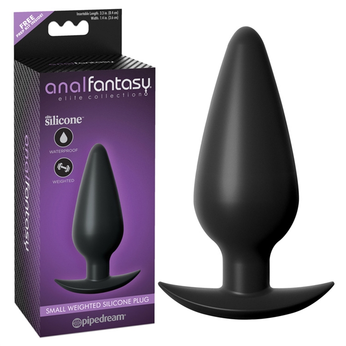 Anal Fantasy Elite Small Weighted Silicone Plug Anal Fantasy Elite Small Weighted Silicone Plug