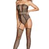 Bodystocking/Teddy Filet et Motif