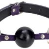 Punishment Ball Gag Suède Mauve