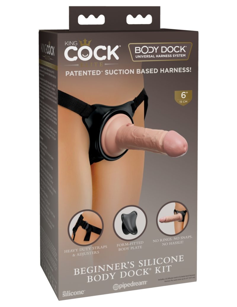 King Cock Elite Beginner's Silicone Body Dock Kit 6''