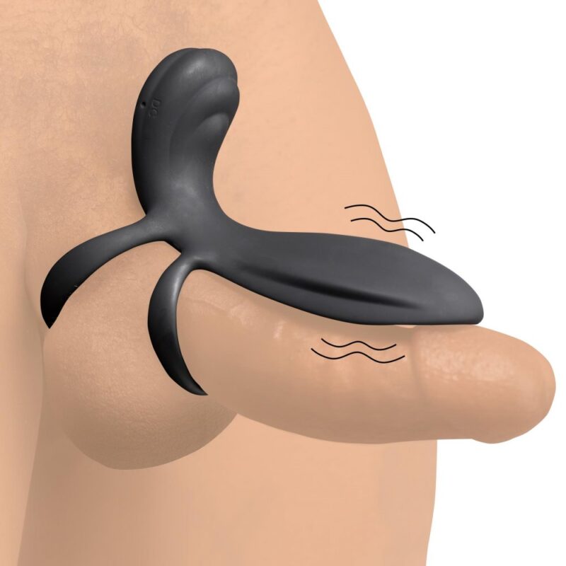 10X Silicone Vibrating Girth Enhancer with Remote Control AG892