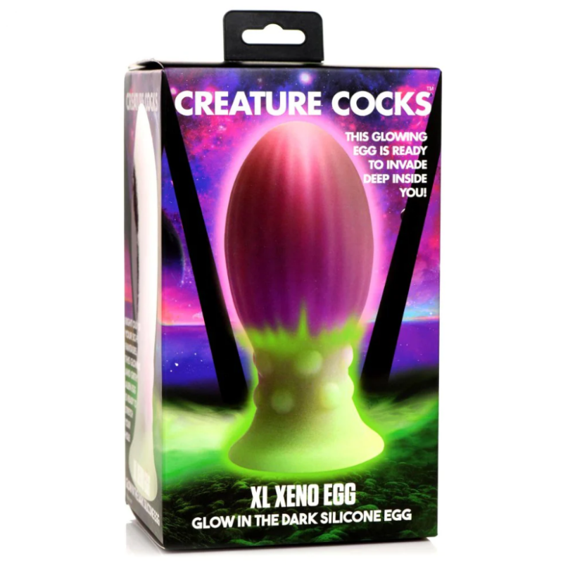 Creature Cocks - XL Xeno Egg Glow in the Dark Silicone Egg AH067XL