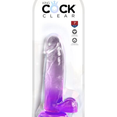 King Cock Clear 7" Cock with Balls 57541
