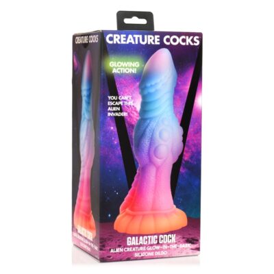 Creature Cocks - Galactic Cock Alien Creature Glow-in-the-Dark Silicone Dildo AH290