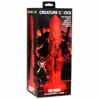 Fire Hound Silicone Dildo - Large AH414L