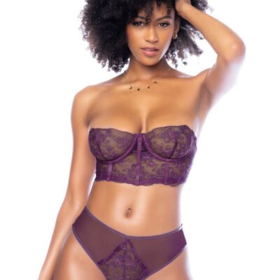 2 Pièces Mesh et Dentelle Baie 8862