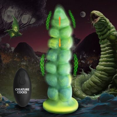 Squirmer Thrusting and Vibrating Silicone Dildo AH417