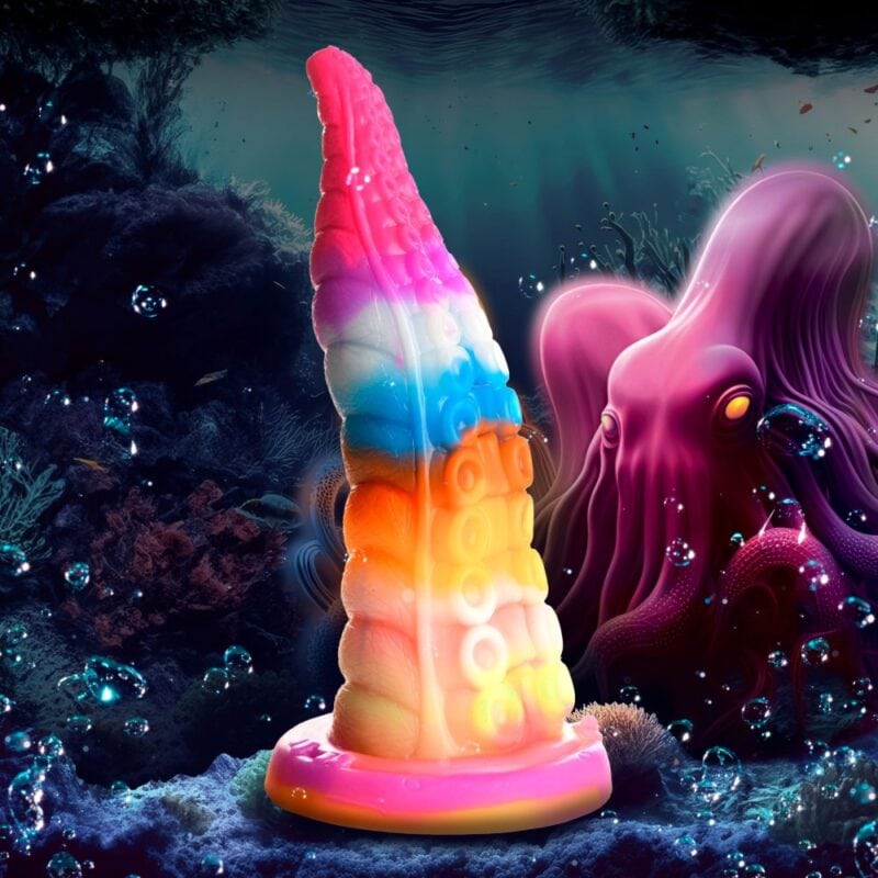 Luminoctopus Glow-In-The-Dark Tentacle Silicone Dildo AH444