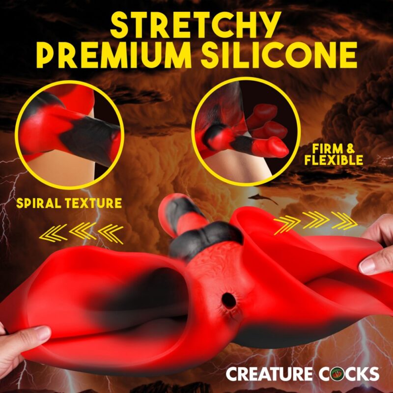 Creature Cock Hell Hound Silicone Strap-On AH604