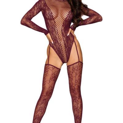 Teddy/Bodystocking Filet et Dentelle 0532