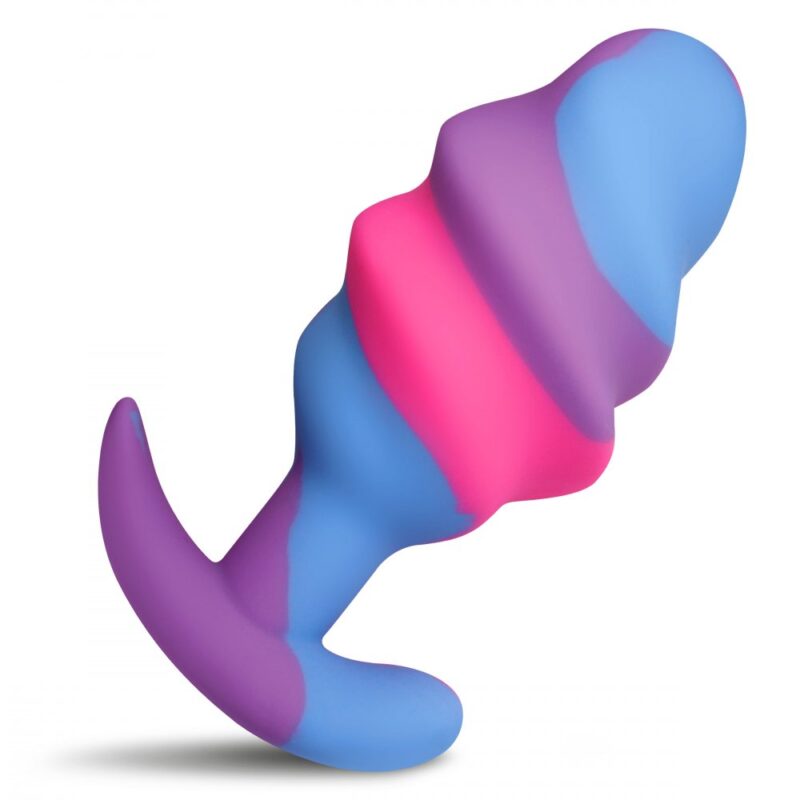 Creature Cock Unicorn Swirl Silicone Butt Plug L AH706L