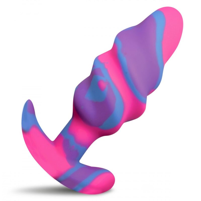 Creature Cock Unicorn Swirl Silicone Butt Plug M AH706