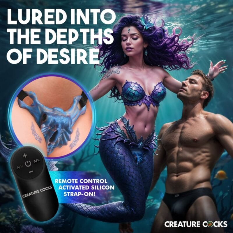 Creature Cock Siren Snatch Silicone Strap-On AH639