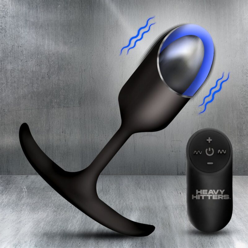 Silicone Anal Plug Lourde et Vibrante M AH640M