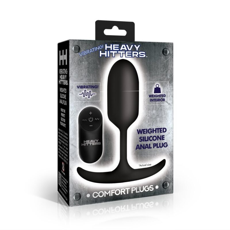 Silicone Anal Plug Lourde et Vibrante M AH640M