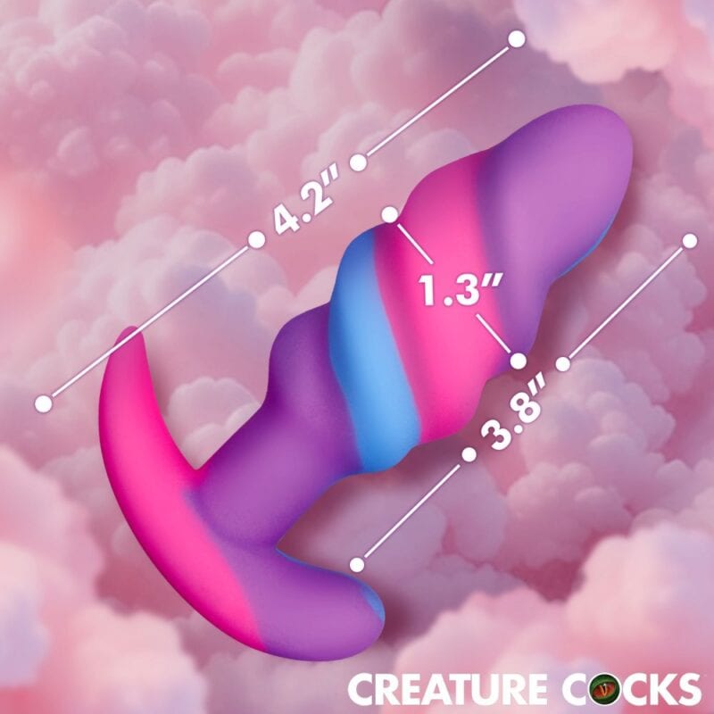 Creature Cock Unicorn Swirl Silicone Butt Plug S