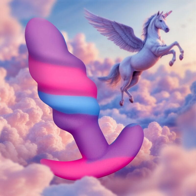 Creature Cock Unicorn Swirl Silicone Butt Plug S