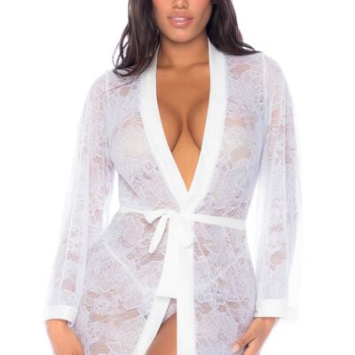 Peignoir Dentelle et Satin 7611