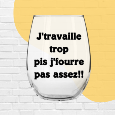 Verres et tasses humoristique la zone festive