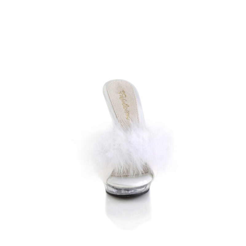 Sandale Lip-101-8 Satin et Fourrure Blanche