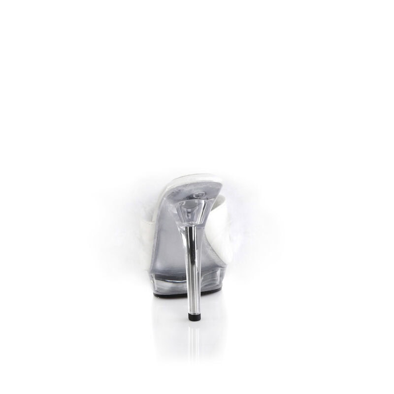 Sandale Lip-101-8 Satin et Fourrure Blanche