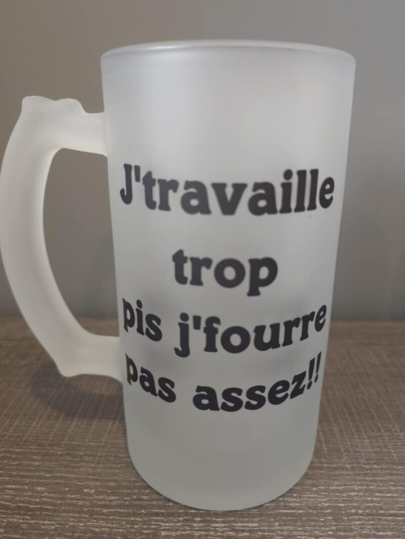 Verres et tasses humoristique la zone festive