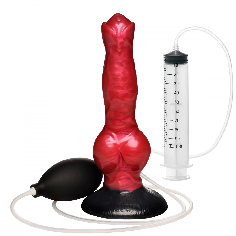 Hell Hound Squirting Silicone Dildo AH760