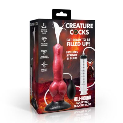 Hell Hound Squirting Silicone Dildo AH760
