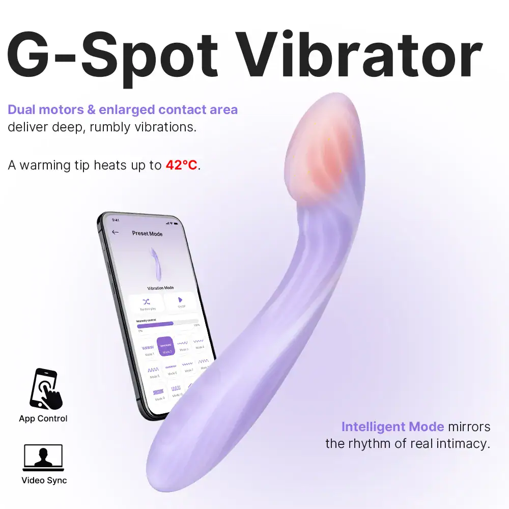 MARGOT Dual-Motor G-Spot Vibrator- Heating Function- Lilac - Svakom - SA614A