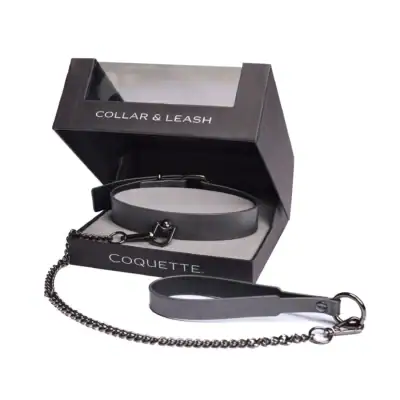 Collier et laisse Gunmetal Glam 25601