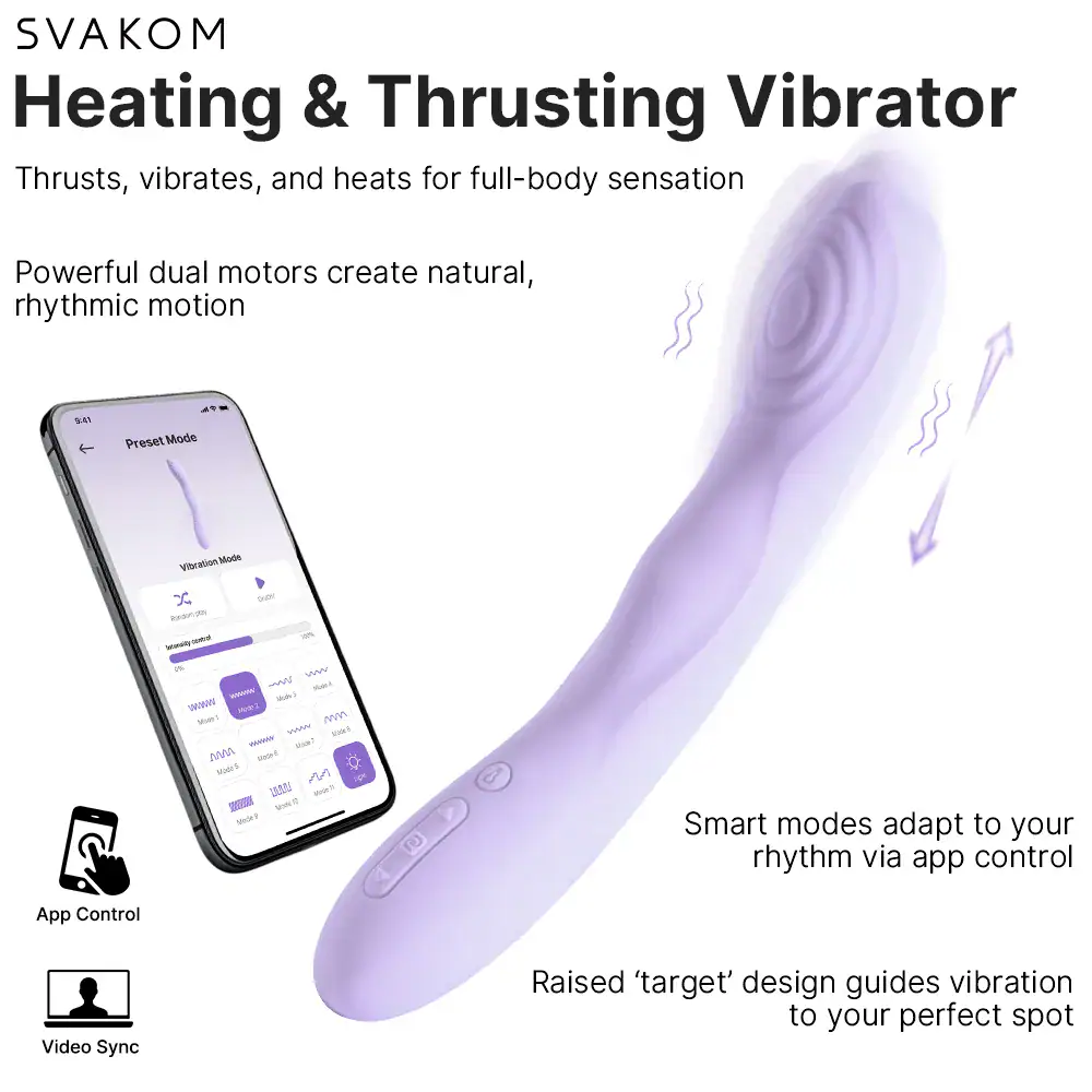 Selena Vibrateur Thrusting, Chauffant à Application