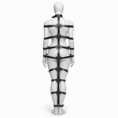 Harnais Corps Complet Backbone – cuir vegan, 16 anneaux D AH739