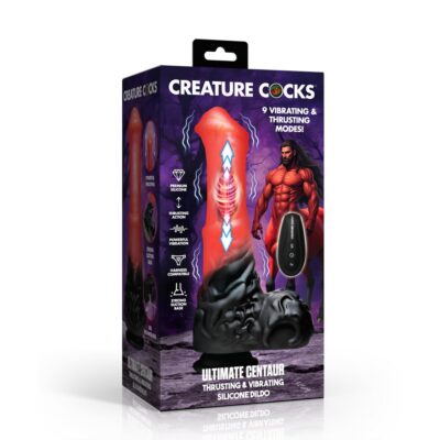 Dildo vibrant et va-et-vient Centaur – télécommande, ventouse AH829