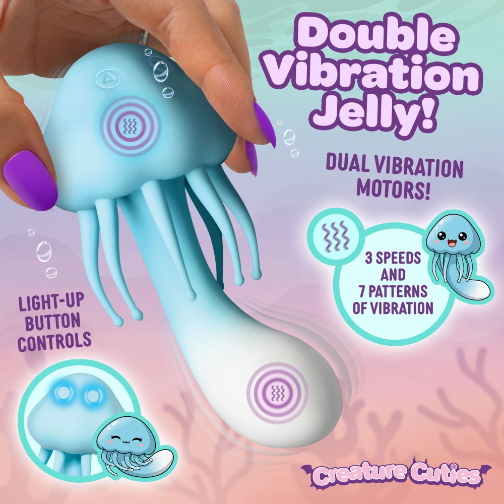 Vibromasseur Jellyvibe double moteur – stimulateur silicone waterproof AH847
