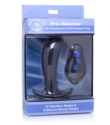 Plug Prostatique Électrostimulation Zeus Pro-Shocker – Vibrations & eStim avec Télécommande AG551