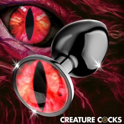 Plug Anal Métal Sinister Eye – Petit Plug Fantaisie avec Œil en Verre, Effet Température AH737S