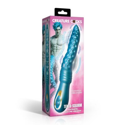 Vibromasseur Tentaculaire Tenta-Squirm – Silicone Rechargeable, Double Moteur, 10 Modes Vibrations & Mouvement AH911