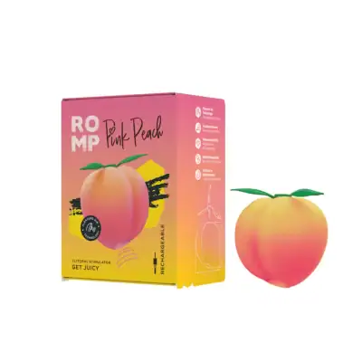 ROMP Pink Peach Stimulateur Clitoridien – Technologie Air Pulsé, 14 Intensités WT633093