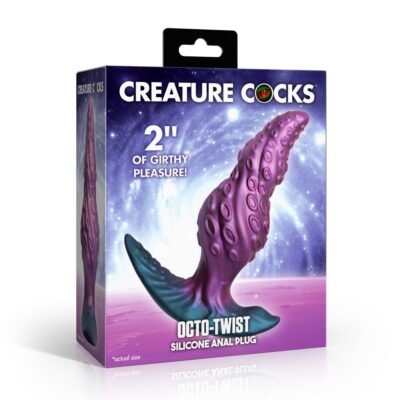 Octo-Twist Silicone Anal Plug – Plug Anal Texturé 2 po avec Base Ergonomique AH958