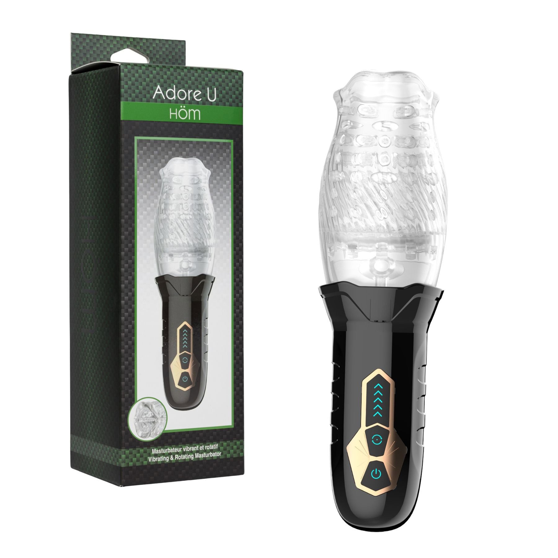 Adore U Höm – Masturbateur Vibrant et Rotatif Rechargeable LA0583