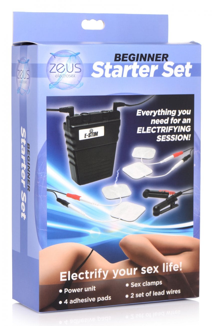 Zeus Beginner Electrosex Kit – Kit d’Électrostimulation BDSM Débutant avec Boîtier de Contrôle et Accessoires MI800