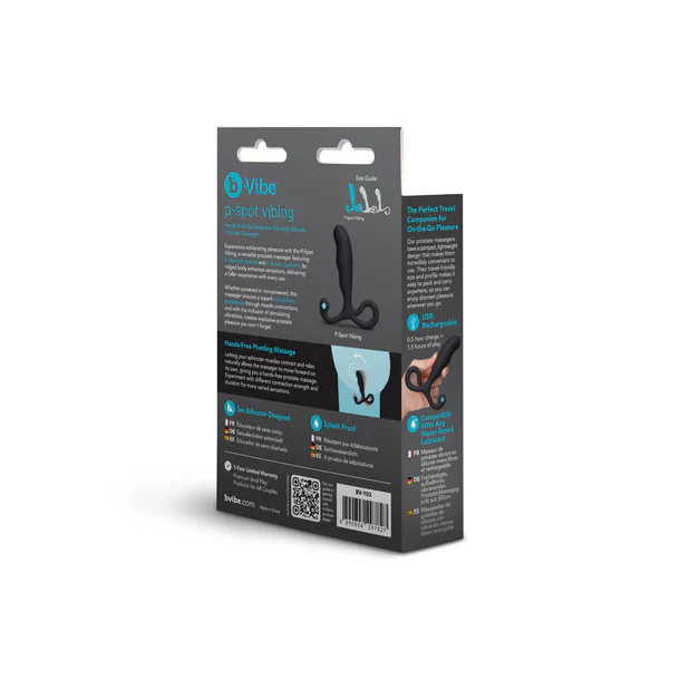 b-Vibe P-Spot Vibing – Masseur de Prostate Vibrant en Silicone BV7827