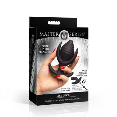 Ass Lock Magnetic Inflatable Anchor Anal Plug – Plug anal gonflable en silicone avec base d'ancrage AI005