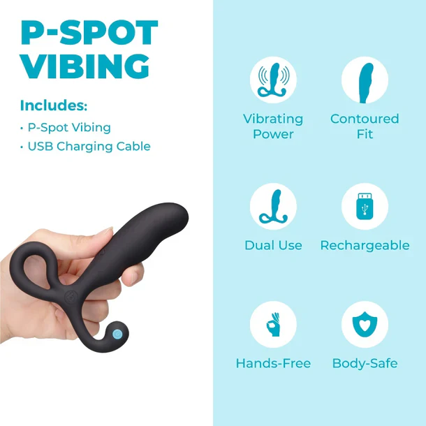 b-Vibe P-Spot Vibing – Masseur de Prostate Vibrant en Silicone BV7827