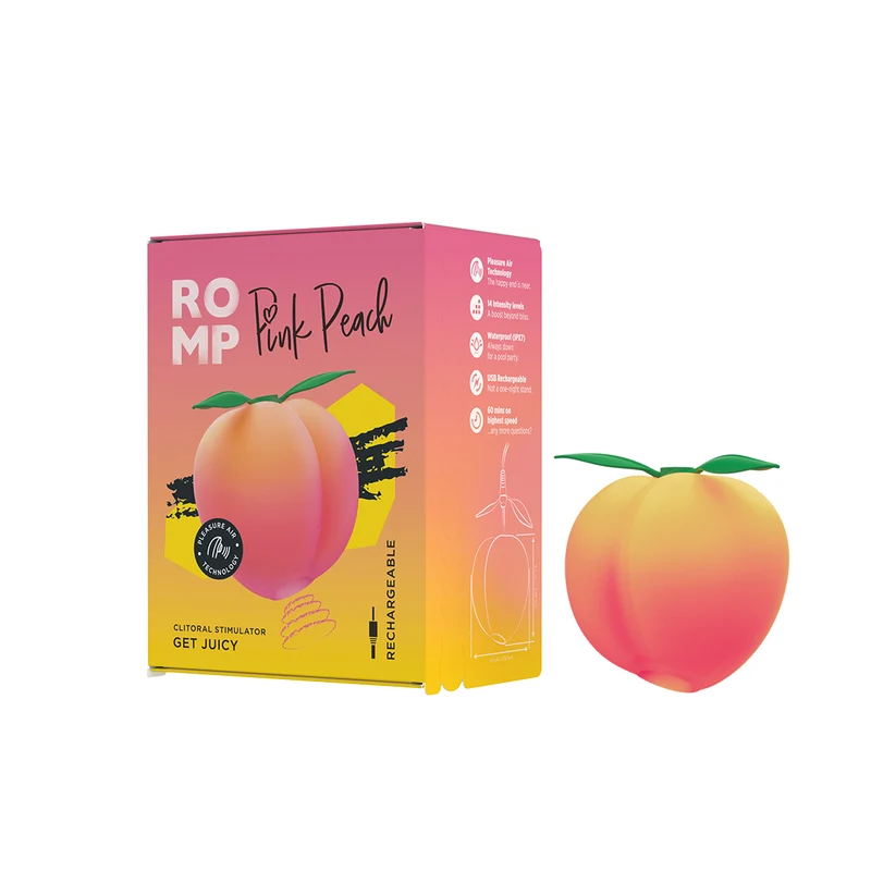 ROMP® Pink Peach – Stimulateur clitoridien Pleasure Air™ – Rose WT633093