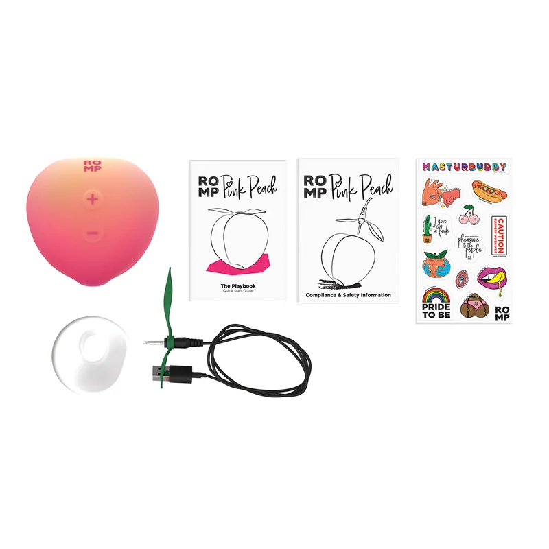 ROMP® Pink Peach – Stimulateur clitoridien Pleasure Air™ – Rose WT633093